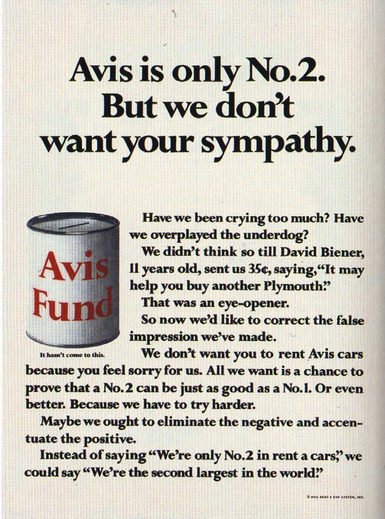 Vintage Avis Car Rental advertisement.