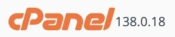 cPanel logo with version next to it.