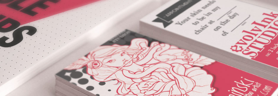Mock up of tattooing business cards. Mock up of tattooing business cards.