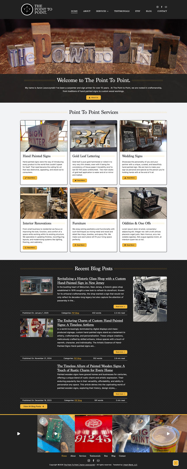 Screenshot of The Point To Point’s website. Screenshot of The Point To Point's website.